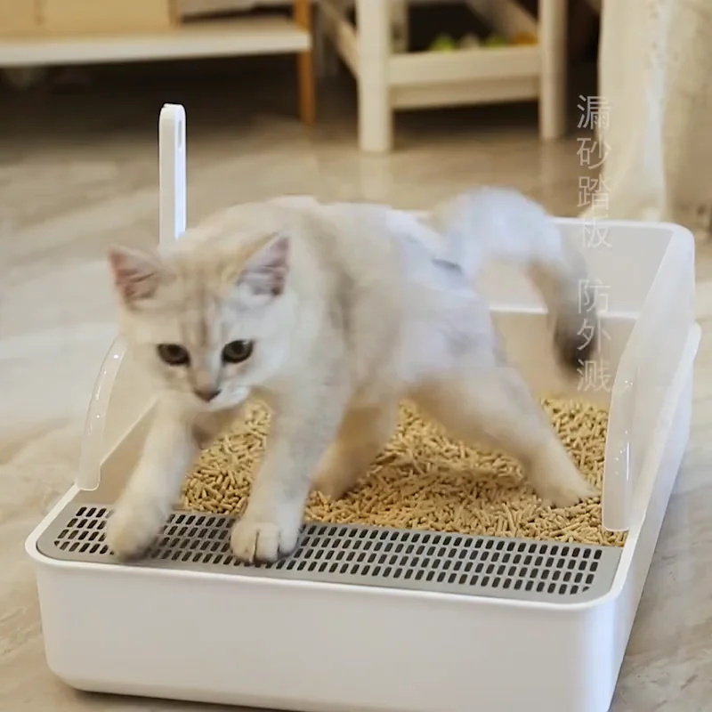 Big Size Rear Flap Cat Toilet Cat Litter Box with Free Shovel Set Wholesale