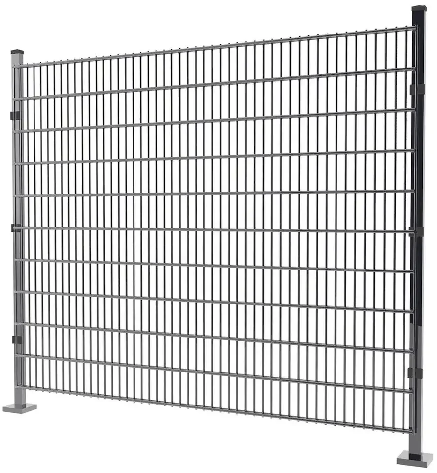 Double Wire Fence 656 868 Galvanized Welded Mesh 2D Fence Panels