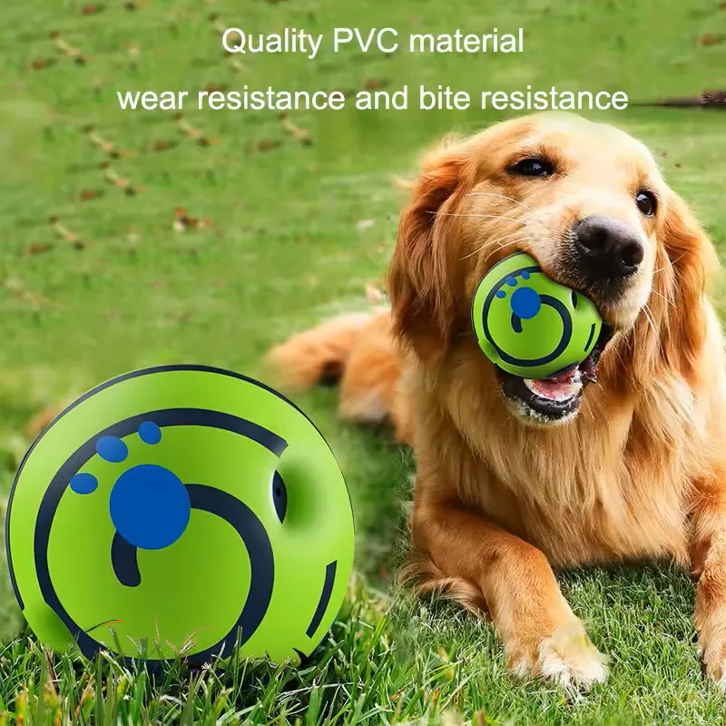 Factory Customization Wholesale PVC Durable Wobble Sound Dog Rolling Ball 8.8cm 11cm 14cm Pet Interactive dog Toy