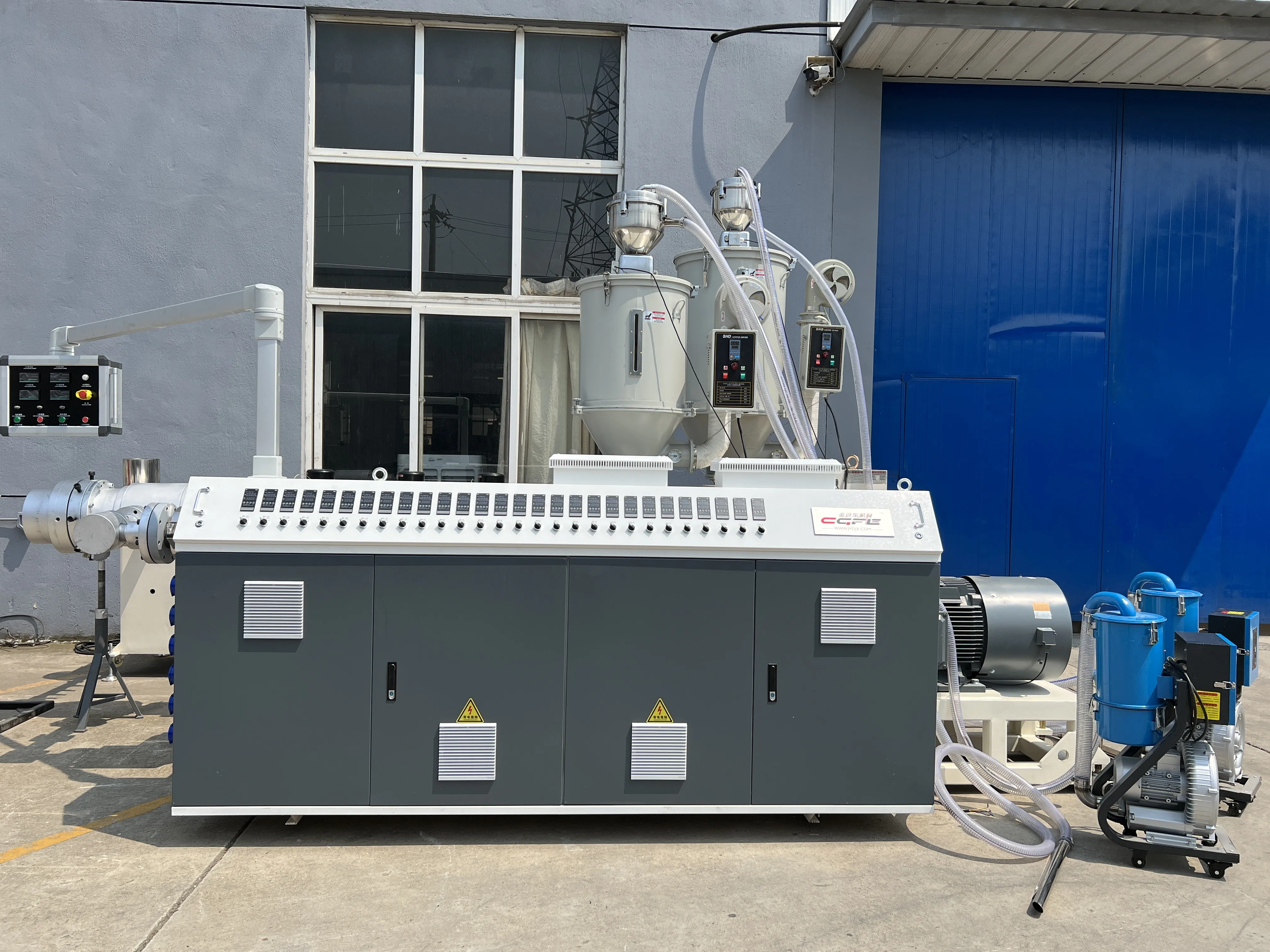 High speed PE HDPE Plastic Pipe Extrusion Line PE Pipe Making Machine with winder