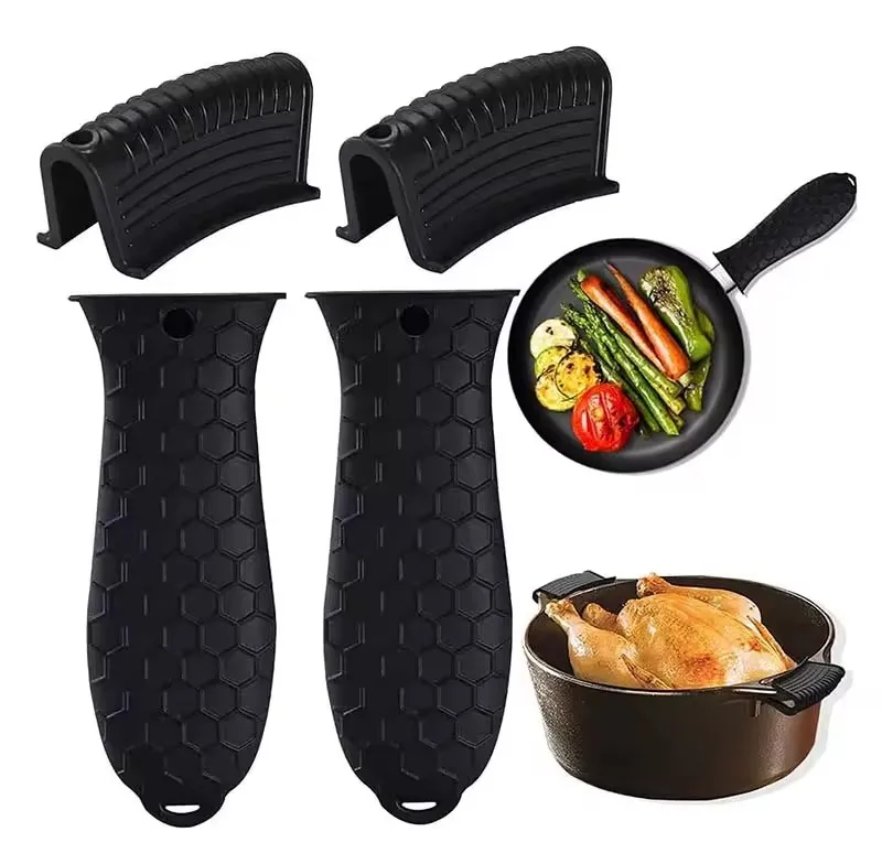 2024 Hot Silicone Holders Pot Handle Covers Pan Handle Covers Potholder Handle Silicone Holder Pot Holder Covers Grip Pot Sleeve