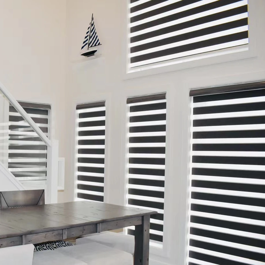 2 Year Warranty Durable Semi Blackout Zebra Roller Blinds Shade