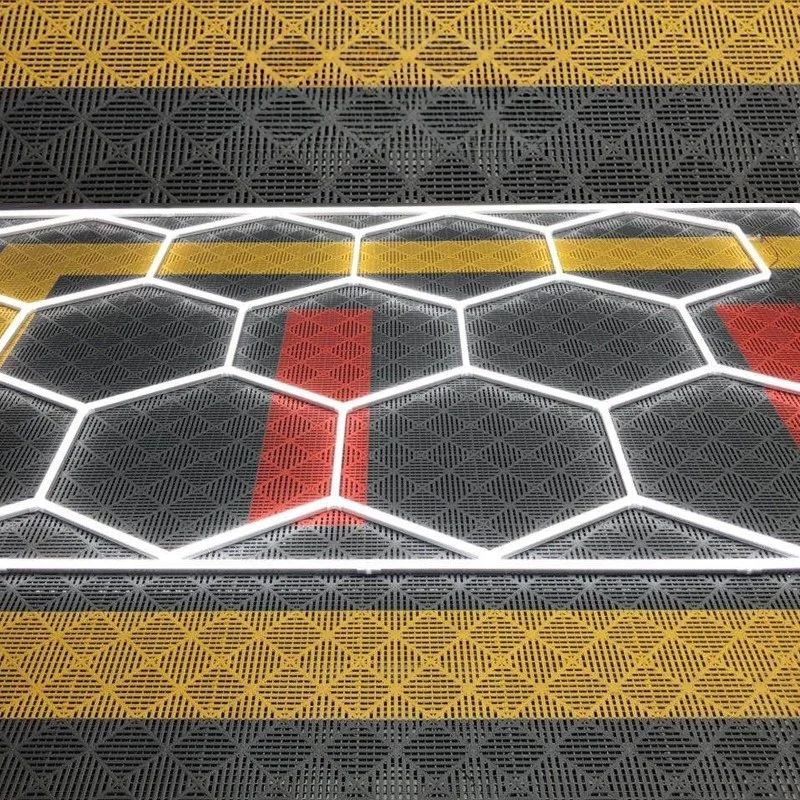 New Design High Quality 6500k Hexagon Garage Light Wholesale Led Hexagonal Car Detailing Light For Car Workshop