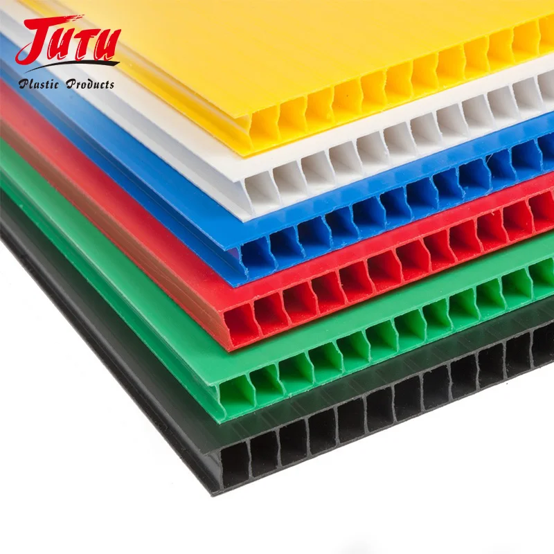 JUTU Factory Price PP Coroplast Sheets 4x8 Corflute Sheet Correx Board Manufacturer