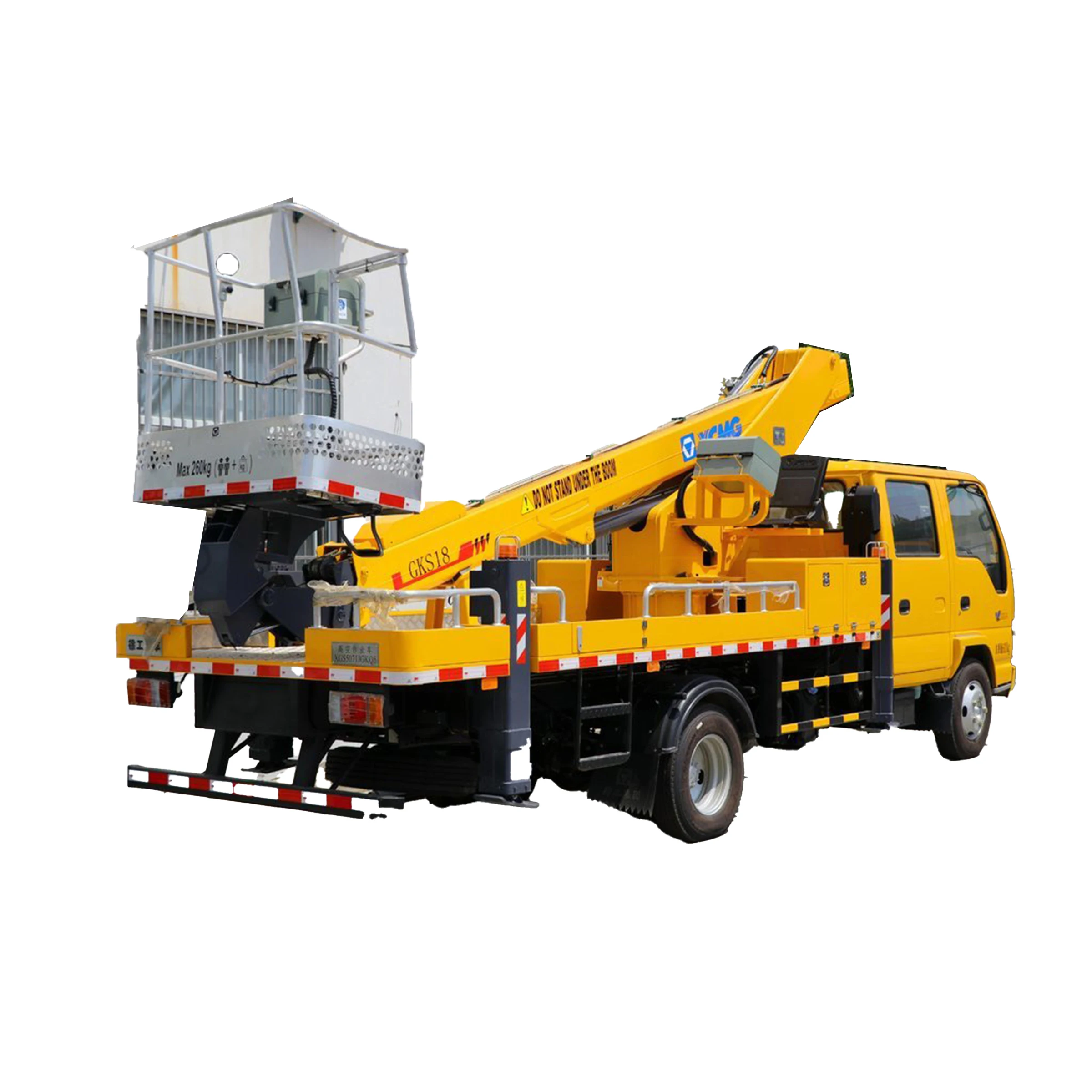 2024 China Aerial Ladder Fire Truck XCMG Isuzu 120 HP 4X2 Double Row New High-altitude Operation Trucks For Sale