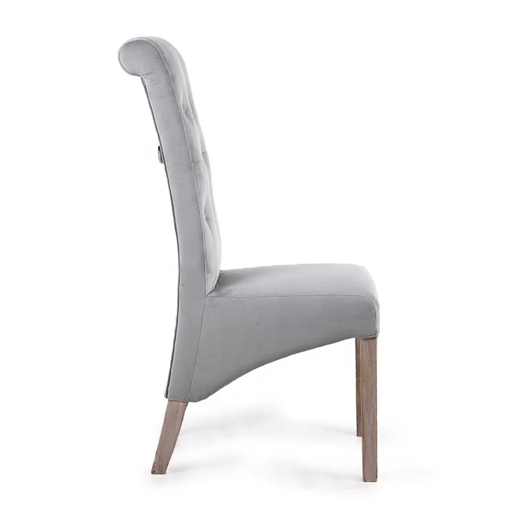 Anji Kaseihomeland New style Custom Designed Luxury Grey Velvet Dining Chairs