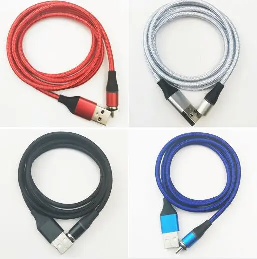  Плетеный 3 в 1 Магнит зарядного 3A 5A QC3.0 Быстрая зарядка USB Магнитный кабель для зарядки Micro