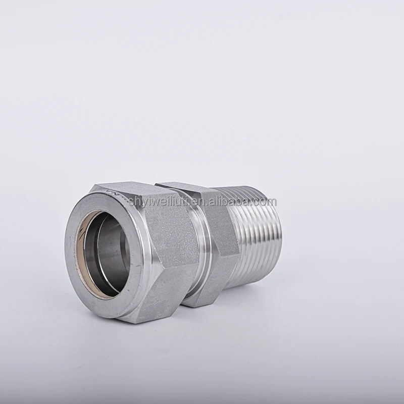 NAI-LOK Alloy Super Duplex 2507 Male Connector Hastelloy C22 Double Ferrule Compression Pipe Fitting Inconel 625 Connector