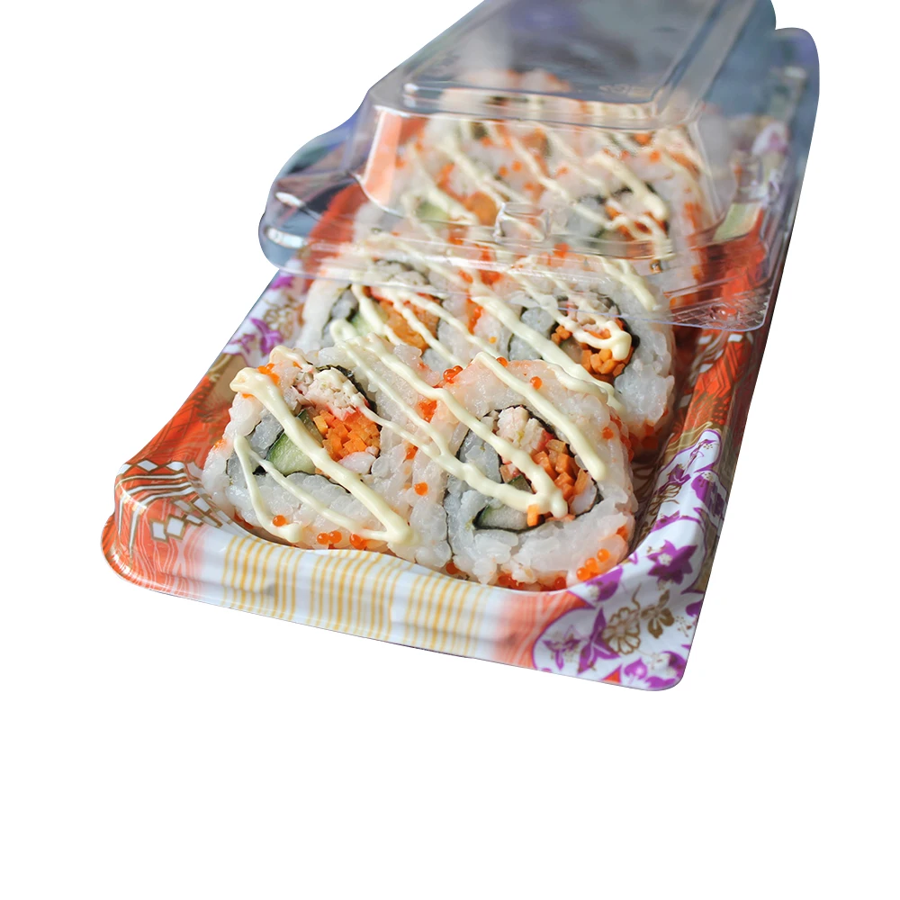 
Sushi Disposable Packaging Biodegradable Sushi Tray Box Fast Food Containe Packaging Box 
