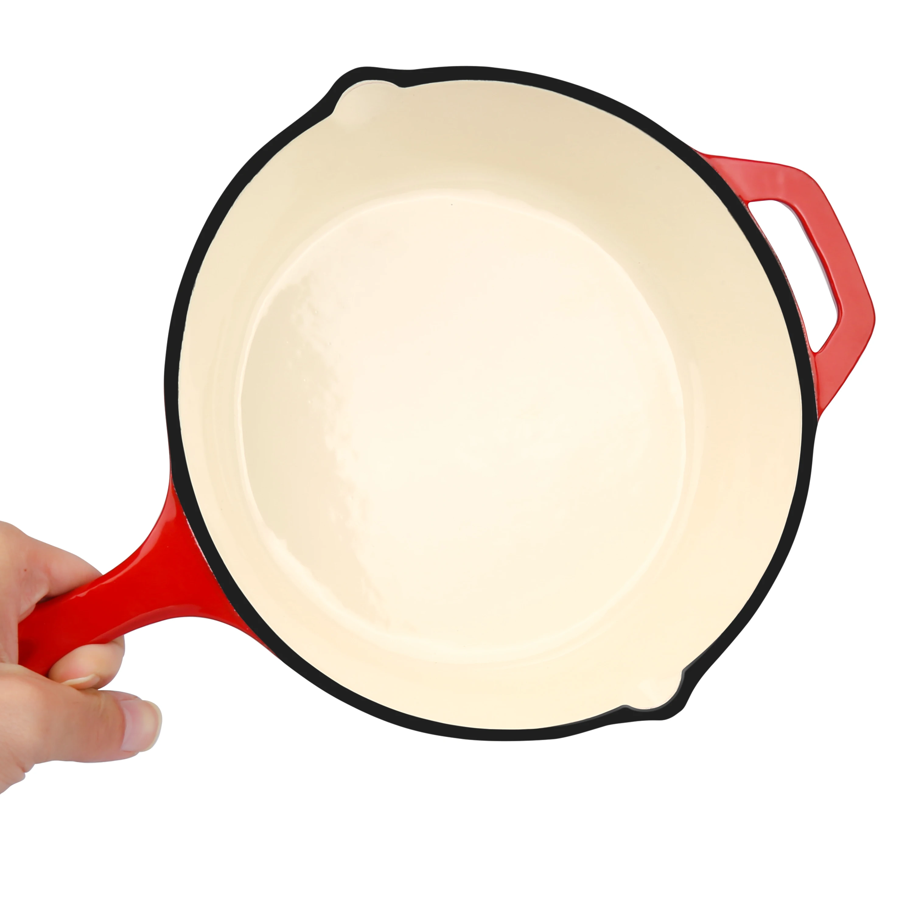 Wholesale High Quality Enamel Cast Iron Fry Pan, 8 Inches Round Cast Iron Frying Pan Skillet Grill Pan