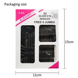 55pcs/set House Hand Apparel Sewing Needles Set Cross Embroidery Stitch Sewing Needle Kit for Crafts Diy Dolls 38180