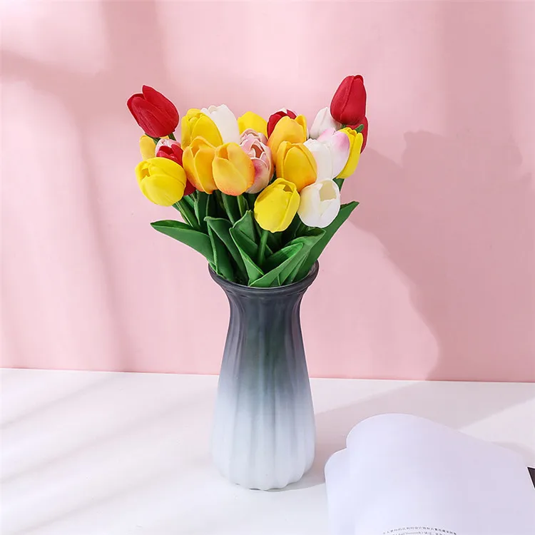 Wholesale Real Touch Artificial PU Tulip Flowers In Bulk Real Touch Tulip For Decor