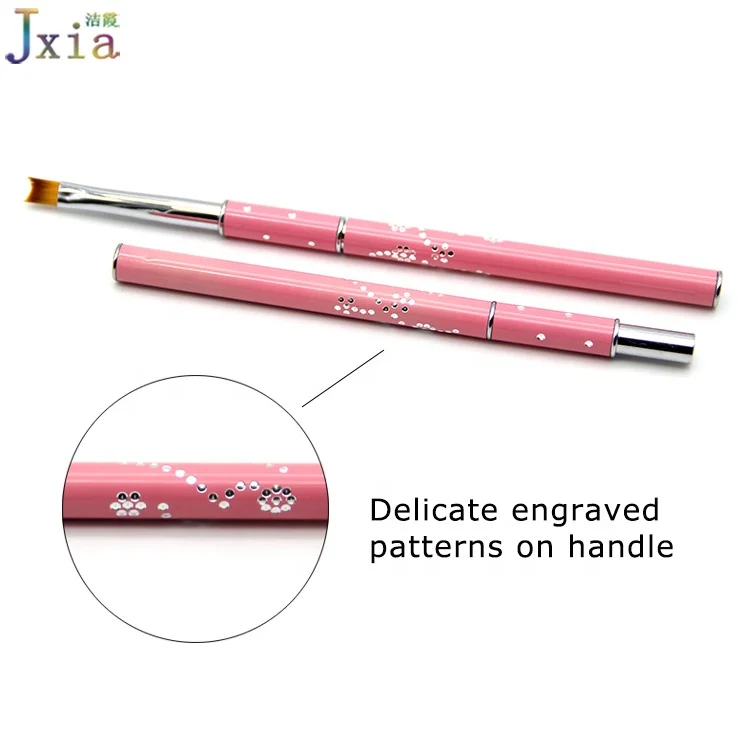 Jiexia Detachable 1# Small Size Flat Gel Brush One Stroke Floral Painting Nail Art Brushes
