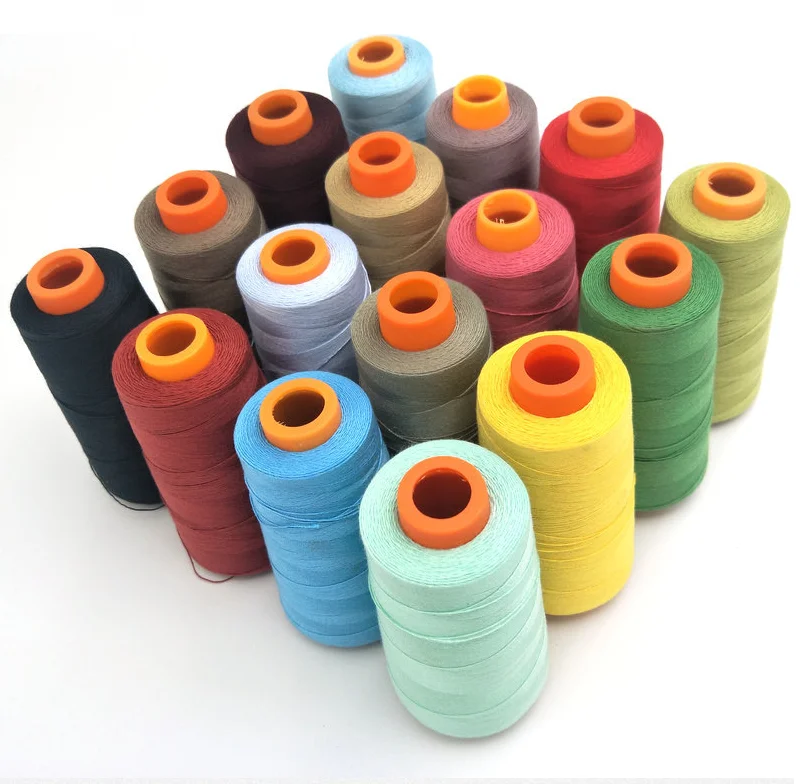 tone bag closing polyester rainbow spun polyester yarn for sewing thread 40/2 500 yard