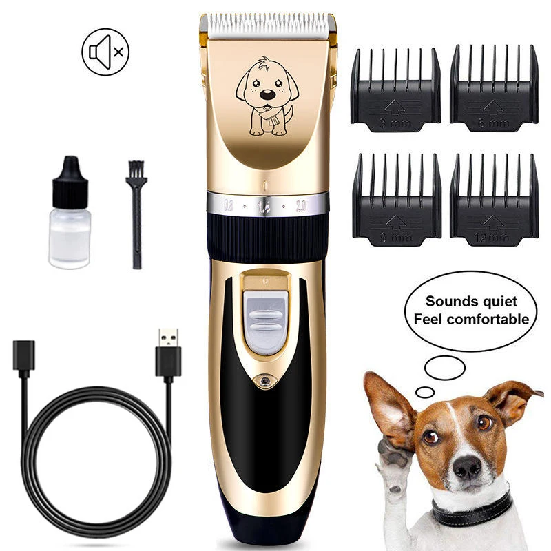 2024 New Electric Pet Hair Clipper Cat And Dog Hair Trimmer Pet Grooming Clippers Low Noise Electric Pet Hair Clippers