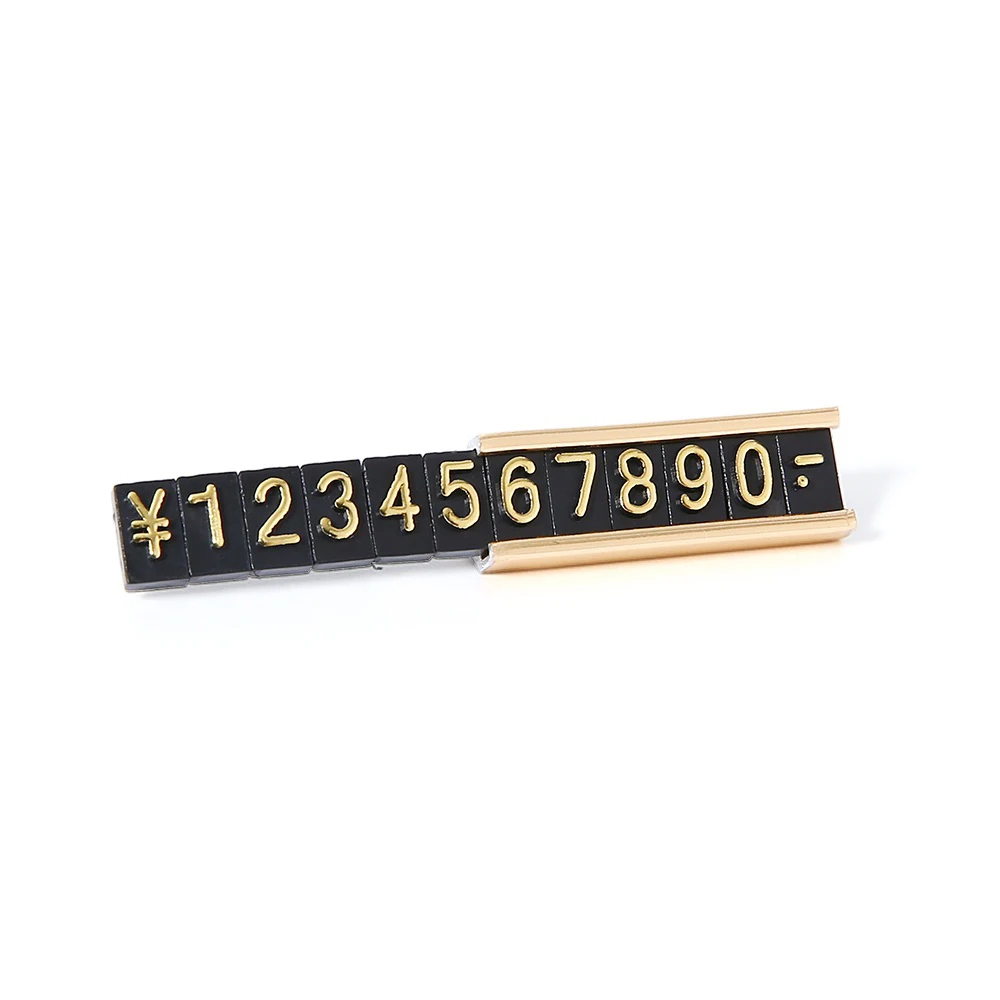 Sales Promotion Price Tag Jewellery Store Plastic Price Display Cube With Numbers RMB & US$  for Retail Shops