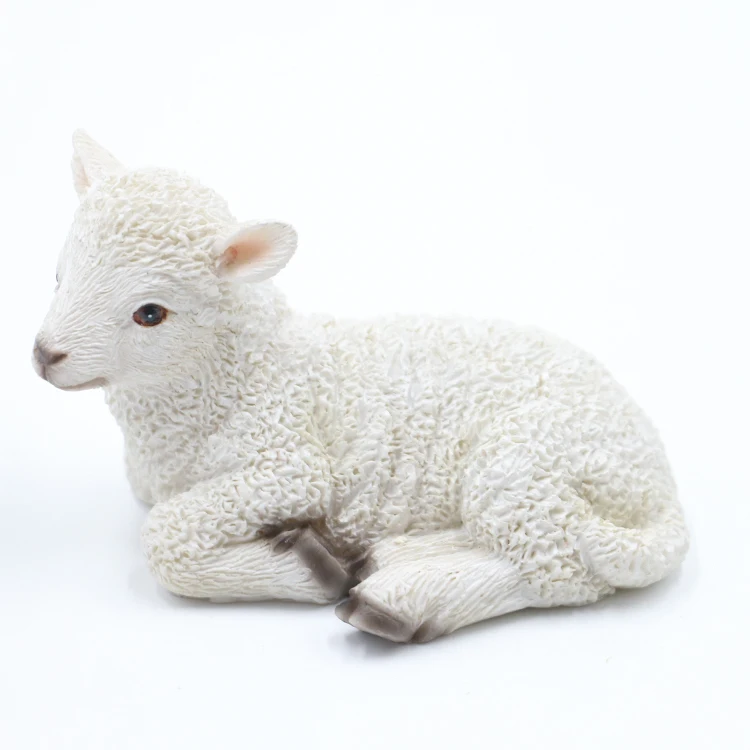 Wholesale schleich animals fiberglass sculpture sheep statue, fiberglass farm animals resin sheep figurines*