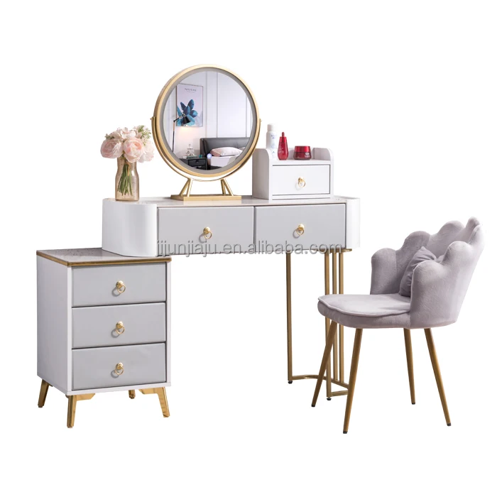Большой современный европейский туалетный столик для макияжа с зеркалом