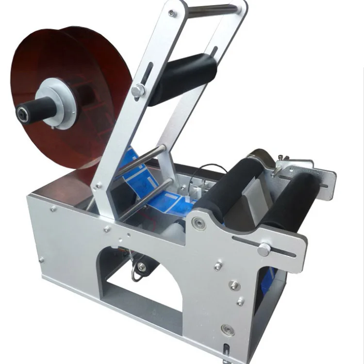 MT-50 Manual Small Round Oval Bottle Labeling Machine For Glass Bottle