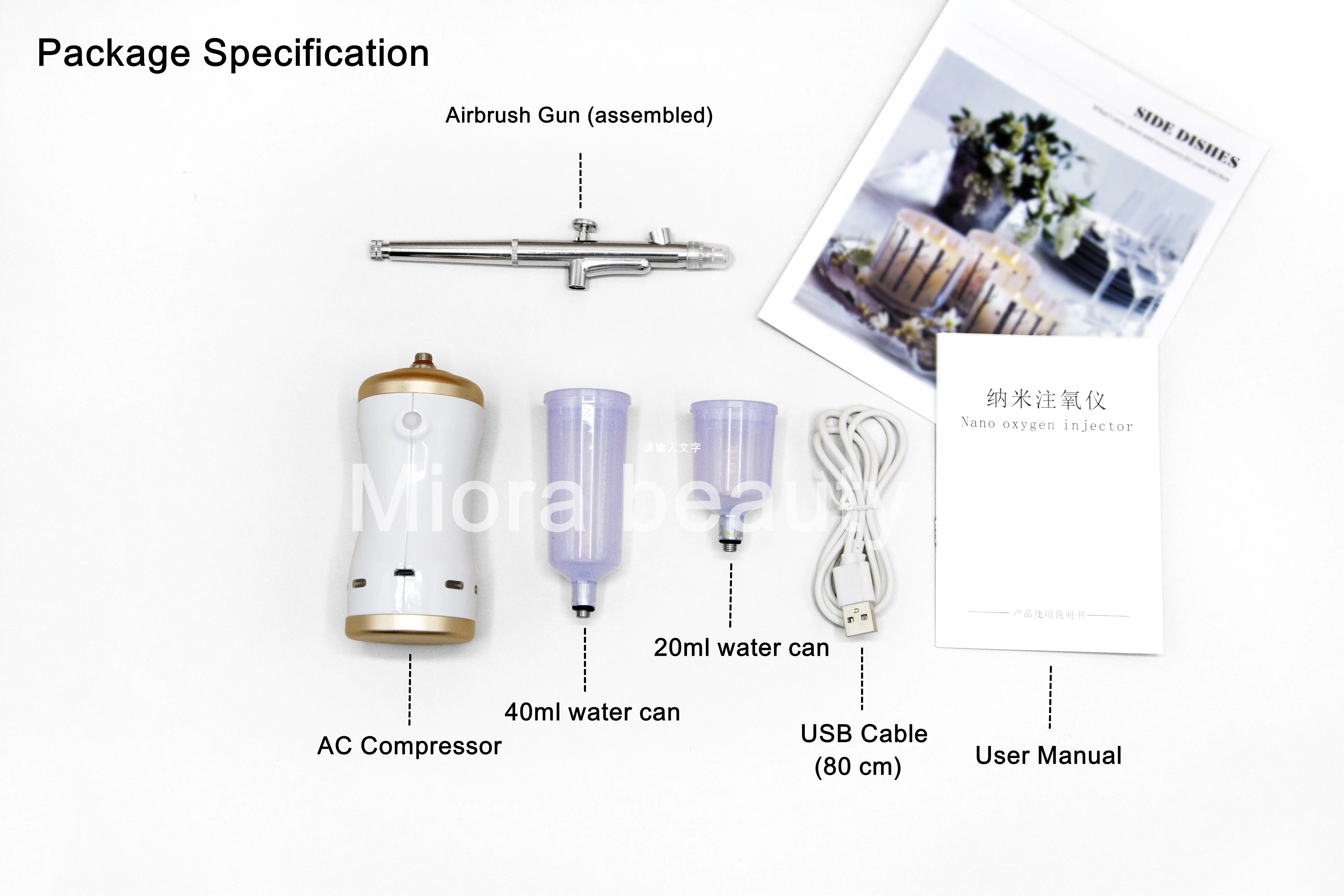 Rechargeable Cordless air brush makeup machine -single action  airbrush kit