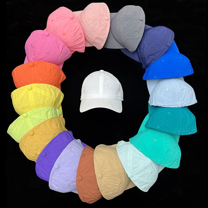 wholesale high quality 6 panel blank sports caps unstructured Quick drying dad hat cap in bulk cotton plain baseball cap hat