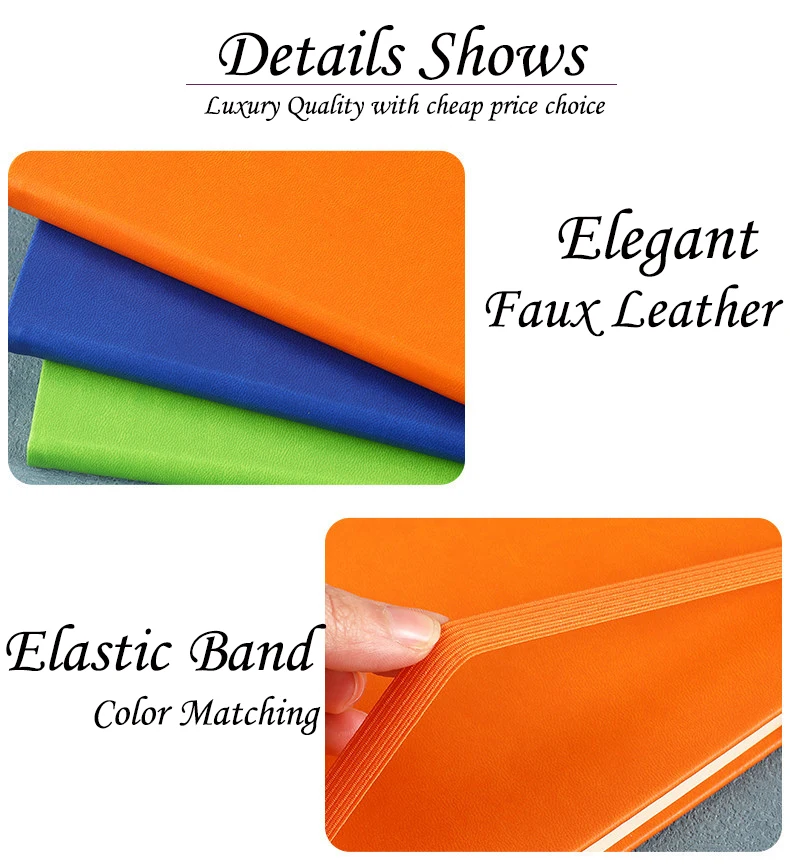 Business Office Lined Cahiers 200 Pages Personalized Printed Note Book PU Leather Custom A5 Hardcover Journal Notebook With Logo