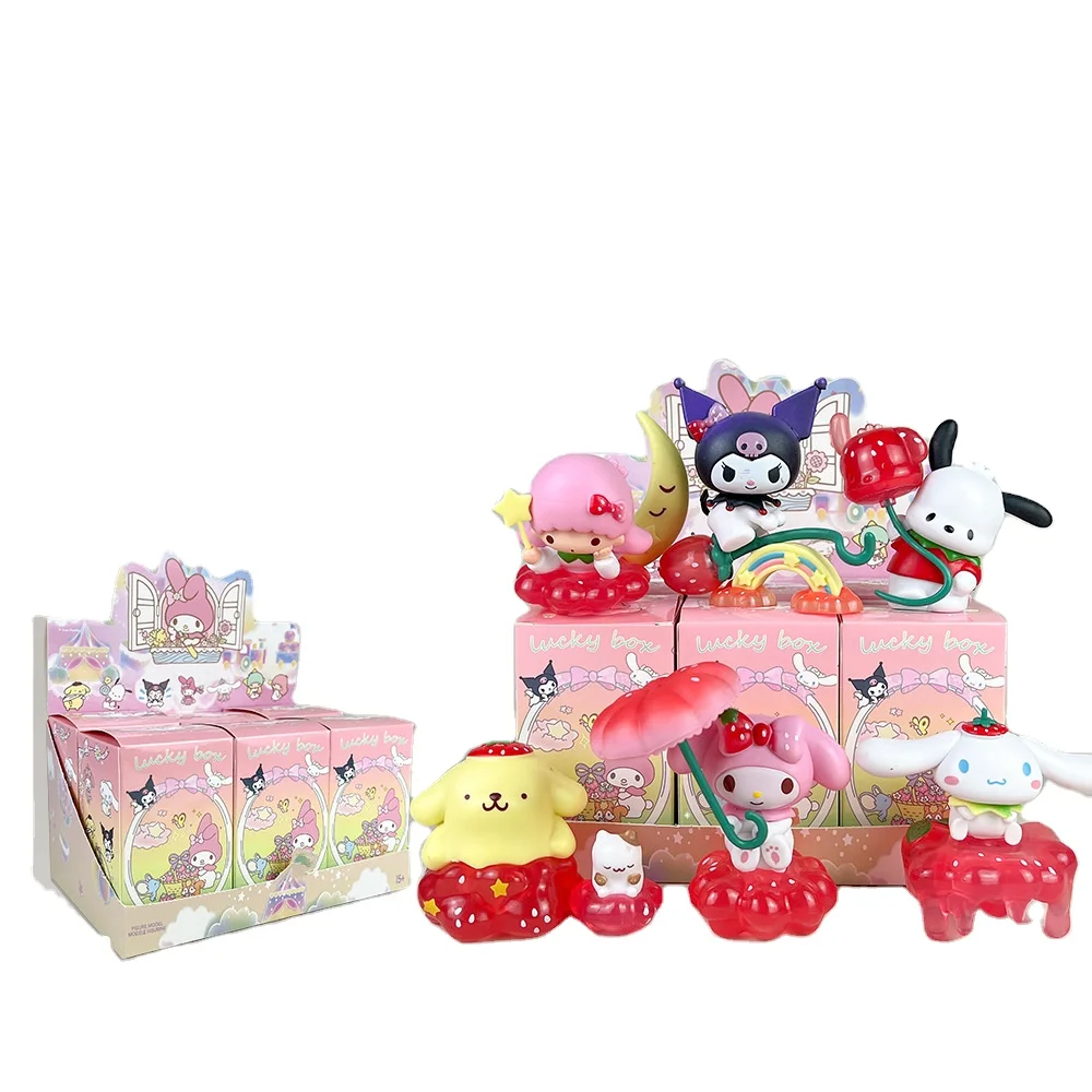 Hot Selling Sanrios Cinnamoroll Action Figures Blind Box Poke  Pendant Keychain Mystery Surprise Box Toys Gifts