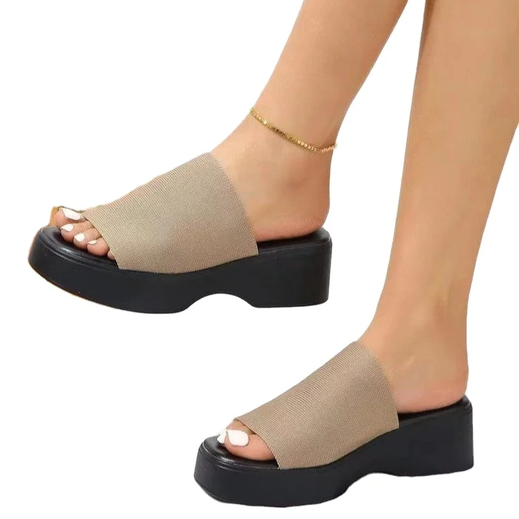 New Large Solid Fish Mouth Beach Sandals D21 Casual Open Toe with Thick Sole Massage Feature for Summer Winter Spring Autumn