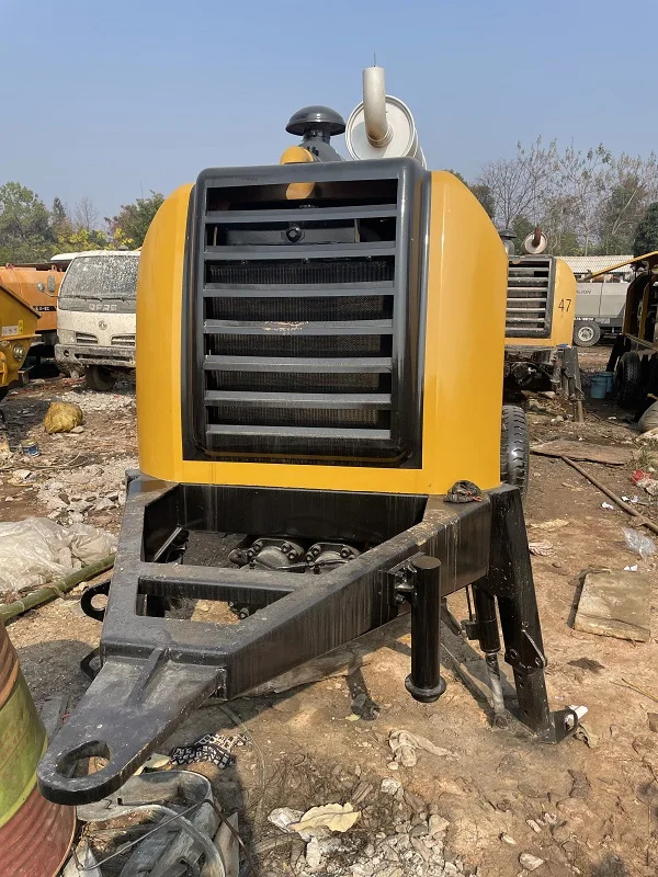 Used Concrete Pump Trailer Pump 85 cbm HBT8018 Diesel Engine Stationary Pump Price