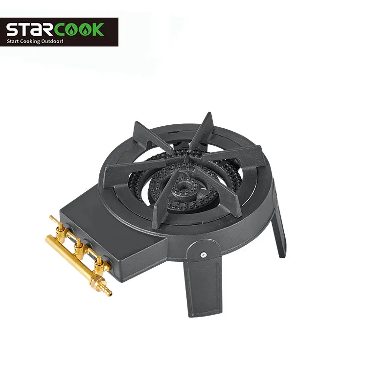 
Heavy Duty Cast Iron Portable Camping Gas Stove Single Burner Gas Cooker 