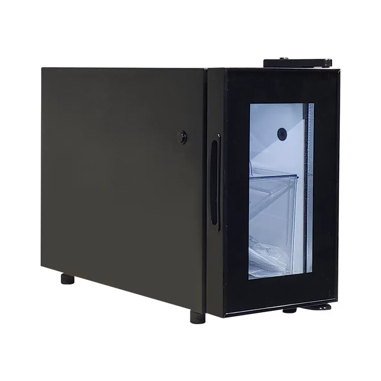 Meisda New SC08A 8L Compact Electric Portable Glass Door Bulk Milk Salad Bar Refrigerator for Hotel Household Coffee Use