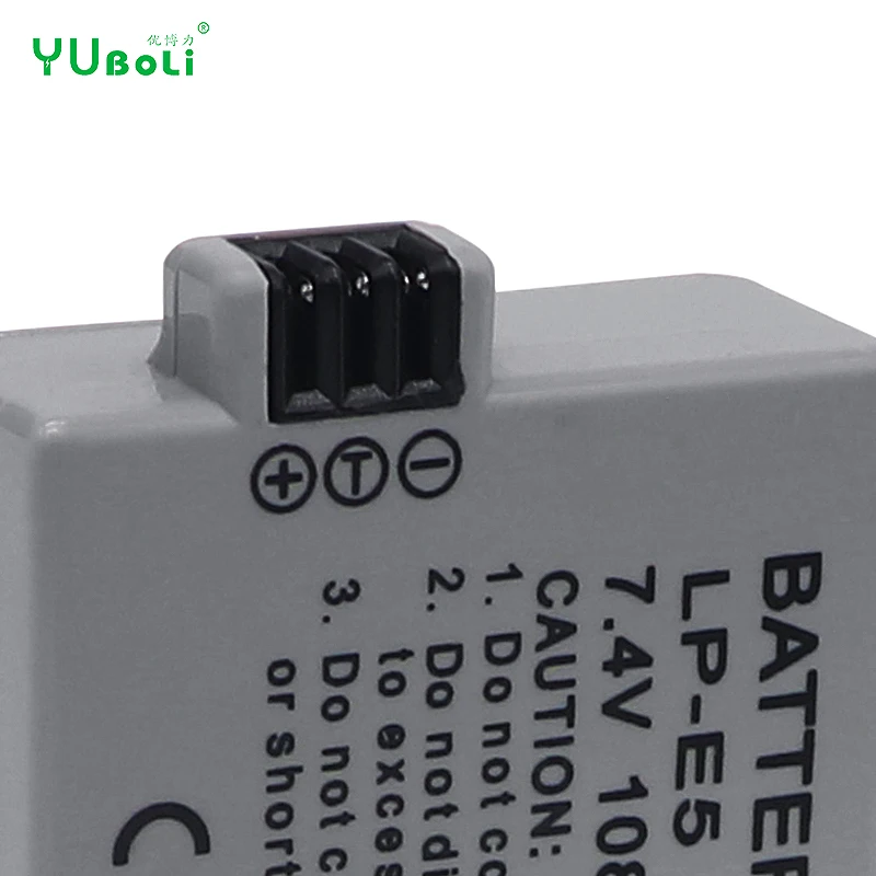 7.4v li-ion battery pack LP-E5 LPE5 for EOS Kiss X2 Rebel T1i 450d 500d 1000d dslr camera