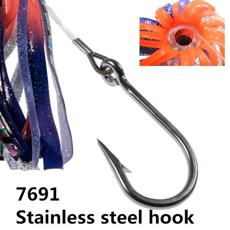 Fishing Trolling Lure (6 Inch/9 Inch) 6pcs Package Fishing Trolling Lure Marlin Tuna Mahi Wahoo Offshore Big Game Trolling Lures