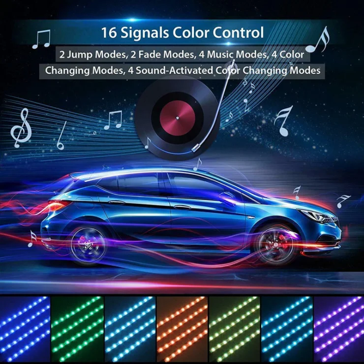 Лидер продаж гибкая светодиодная лента RGB для мобильного телефона с приложением автомобиля декоративная атмосферная лампа комплект