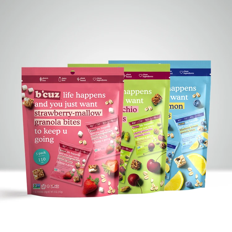 Custom Logo Plastic Dried Fruit Package Pouch Dry Food Packaging Snack Cashew Nut Bag