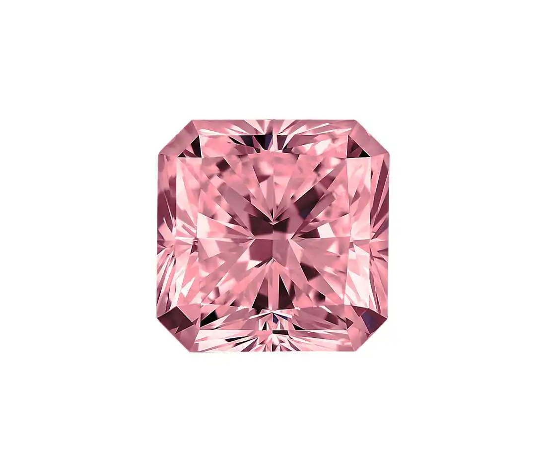 Megan Diamond Radiant 1.57Ct fancy deep orangy pink Lab Grown Created DiamondSynthetic Diamond HPHT/CVD making women jewelry
