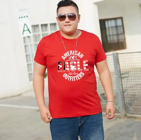 2021 new super fat oversized cotton short-sleeved T-shirt fat guy fat brother summer dress plus fat XL