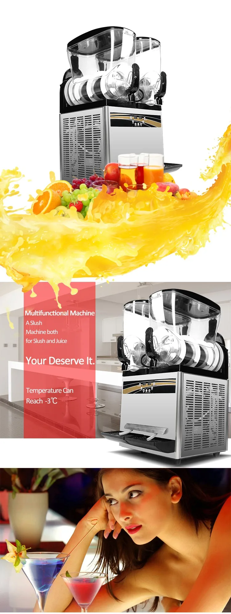 Commercial Margarita Machine slushee Maker Machine slush ice machine in Pakistan