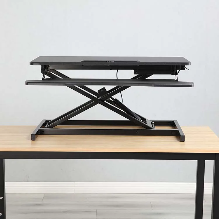 Office Portable gas spring folding desk converter height adjustable sit stand desk