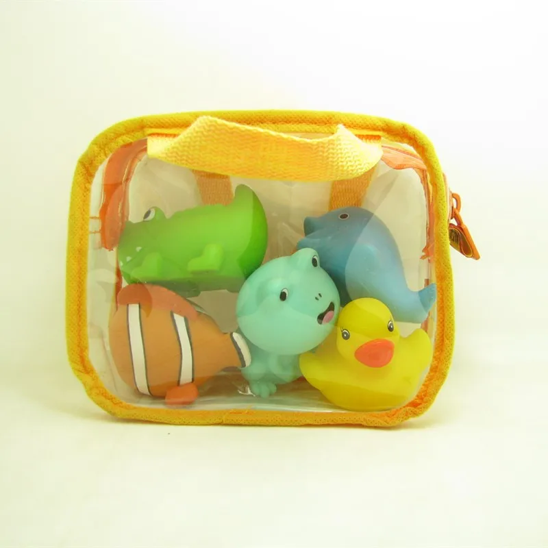 Baby floating Safety rubber Vinyl educational bath toy animal set for kids