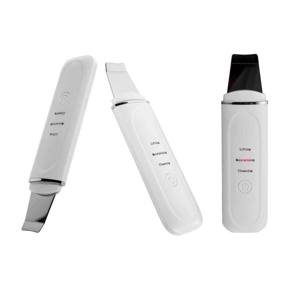 Home Use Portable Ultrasonic Skin Scrubber Skin Spatula Facial Spatula Blackhead Remover Pore Cleansing Instrument