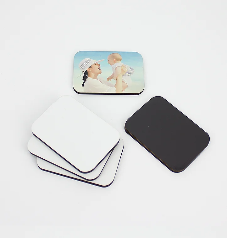MDF Fridge Magnets Sublimation Blank Wooden Refrigerator Sticker Creative Hardboard Magnets For Custom Home Decoration