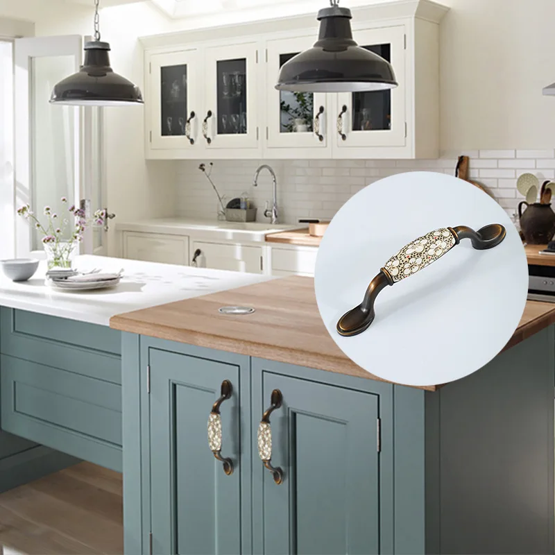 Wardrobe Handle Antique Chinese Style Cabinet Door Handle Cabinet Drawer Ceramic Handle