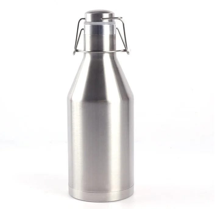 Wholesale Huge Capacity Large Double Wall 1L 1.5L 2 L   Vacuum Insulated 18/8 Stainless Steel Beer Glower Stainless Steel Flask