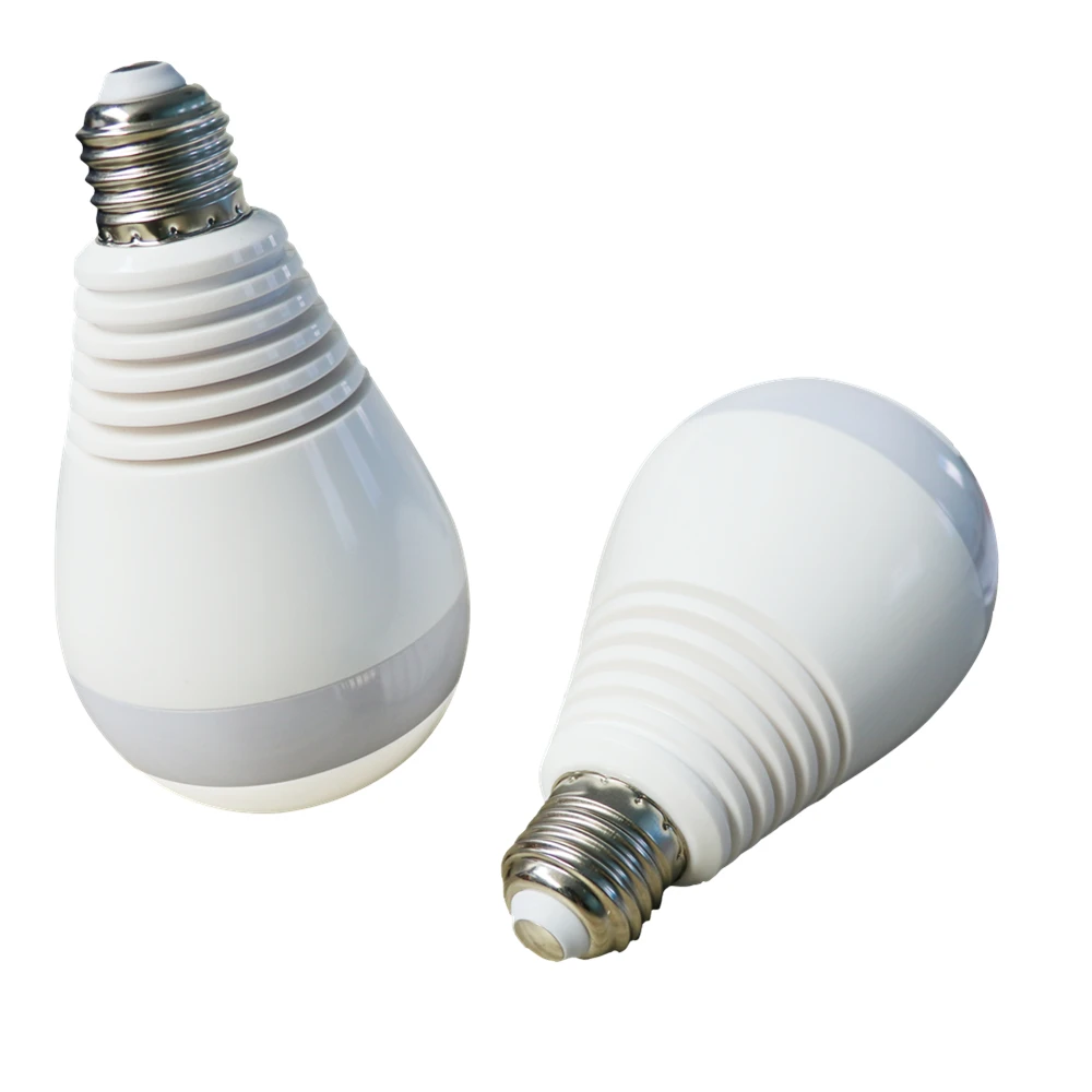 360 degree LED light 1080P wireless panoramic home security wifi CCTV fisheye bulb lamp two ways audio E27 camera