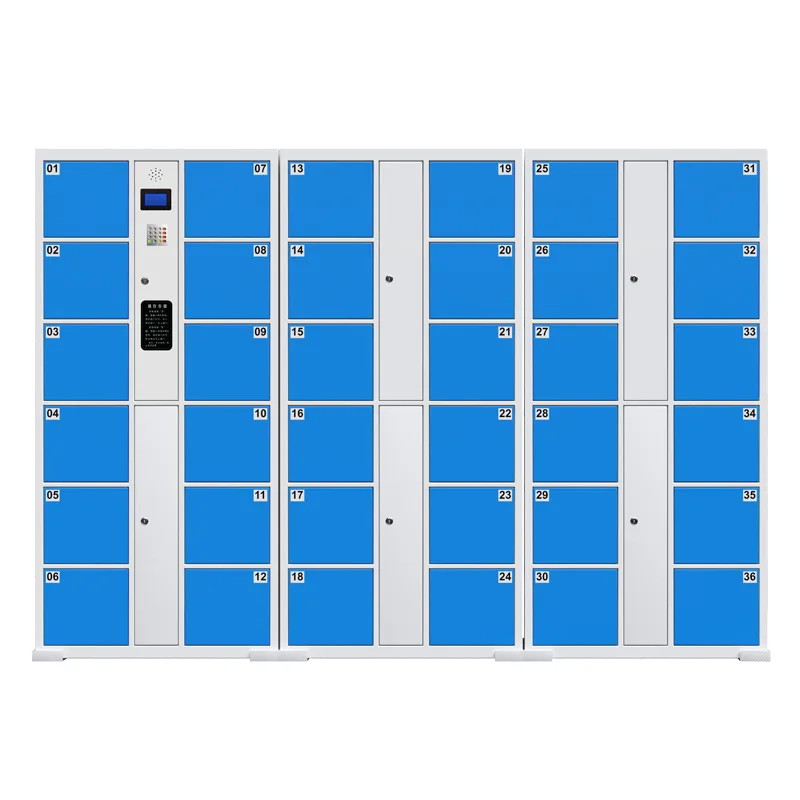 Steel Smart Lockers cabinet Supermarket Metal customer bag cabinets Bar Barcode intelligent system cabinet