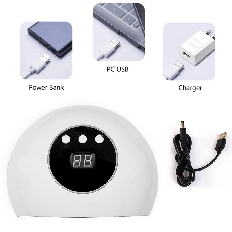 USB UV LED Nail Lamp 36W Polish Nails Light Therapy Machine Quick-drying UV+Lamp