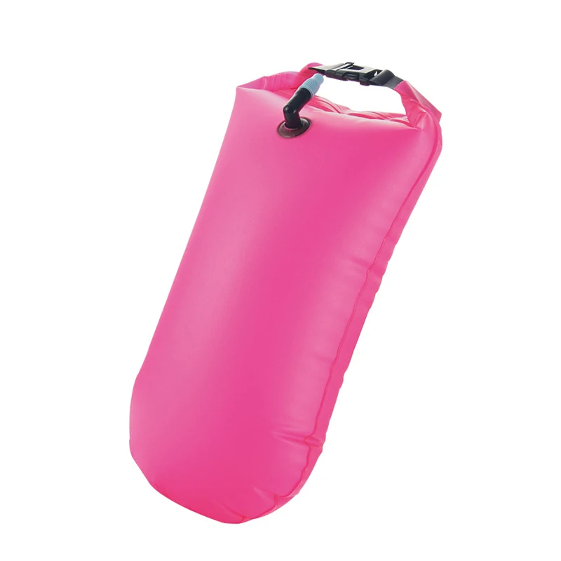 Buffalo Gear eco friendly pvc inflatable durable waterproof dry for safe swimming training tow float open swimmer swim buoy bag