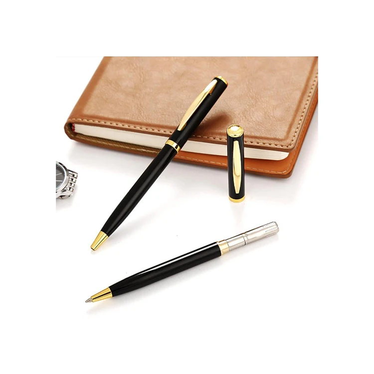 Custom Design Smooth Ballpoint Needle Tip Pens Retractable Mini Slim Ballpoint Pen