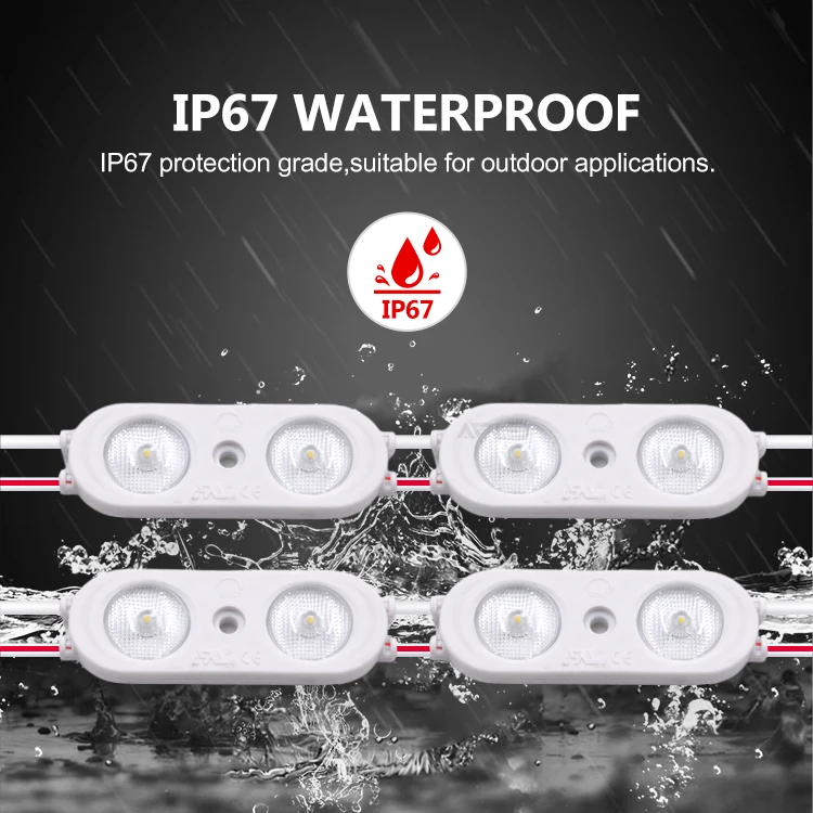 High brightness led injection modules backlight 2 led module 24V 12V outdoor led module for led sign board